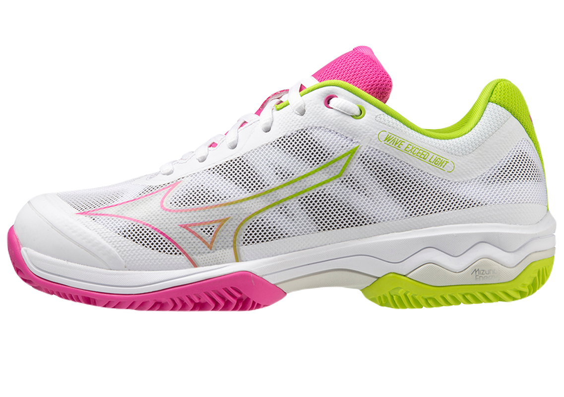 Mizuno Wave Exceed Light Padel - white/fuchsia fedora/acid lime