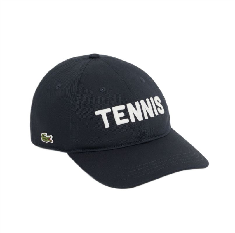 Lacoste Embroidered Cotton Twill - blackbird/flour Lacoste Embroidered Cotton Twill - blackbird/flour