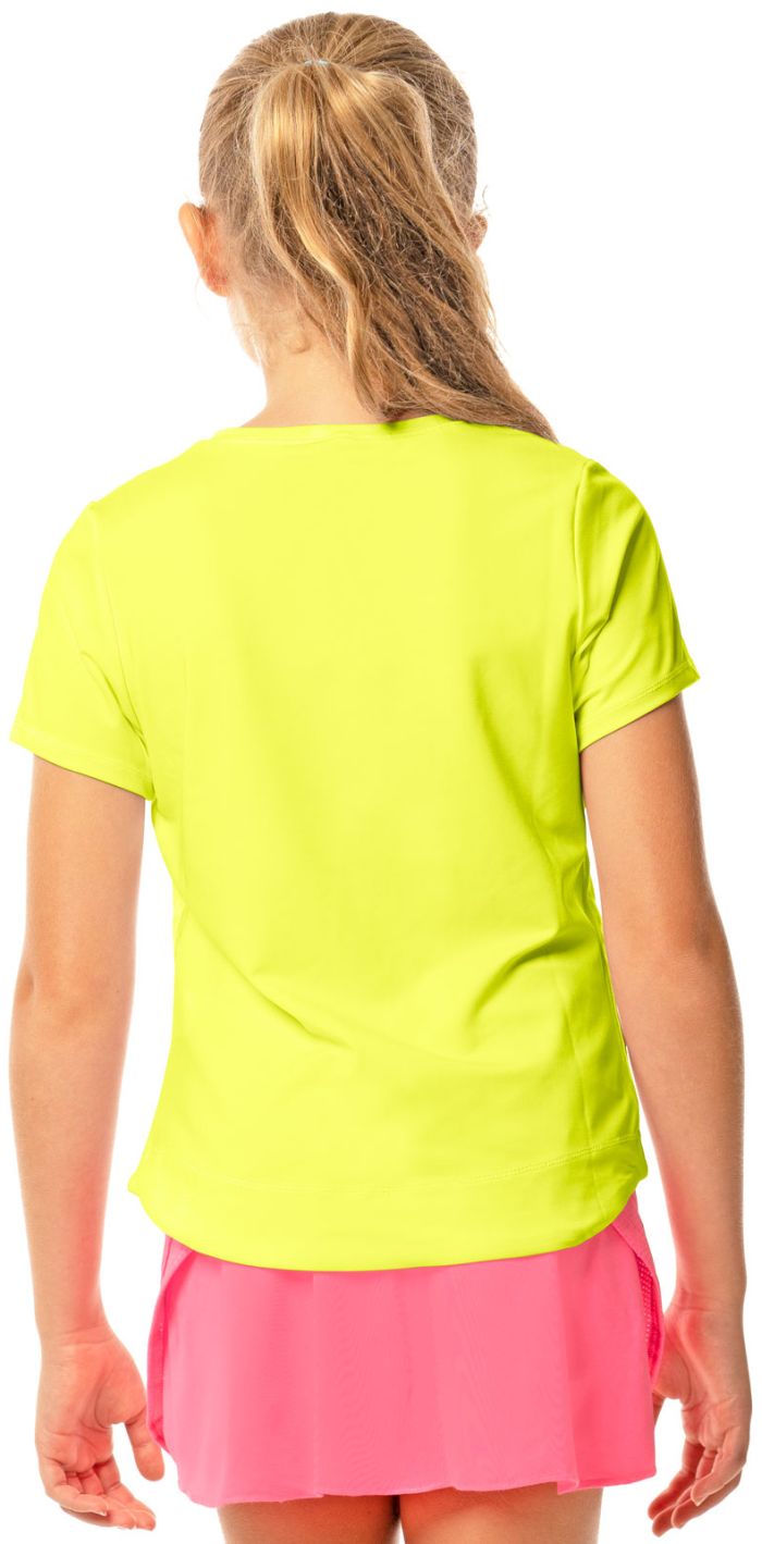 Lucky in Love Core Dynamic High-Low S/S Girls - neon yellow