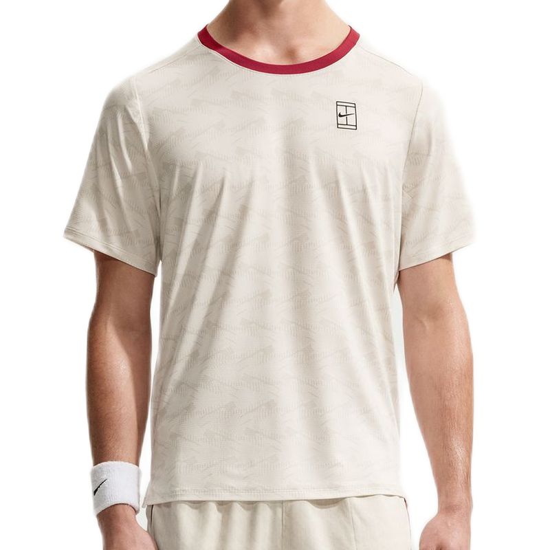 Nike Court Dri-Fit Advantage Print - light beige/tough red/black
