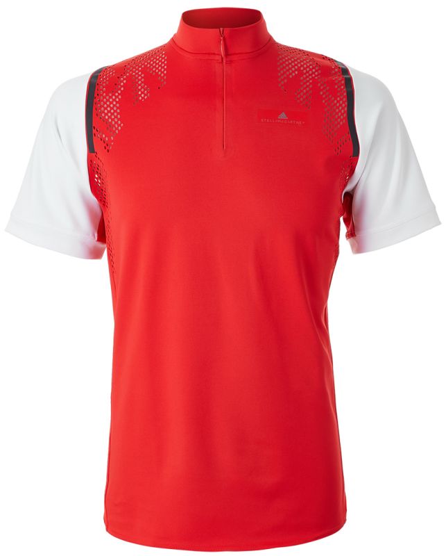 Adidas Stella McCartney Court Men Zipper Tee - active red