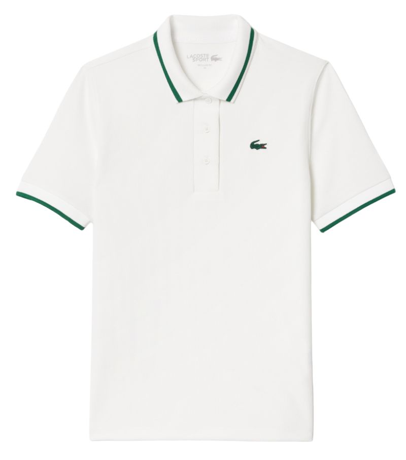 Lacoste Pique Polo Shirt With Contrast Striped Collar