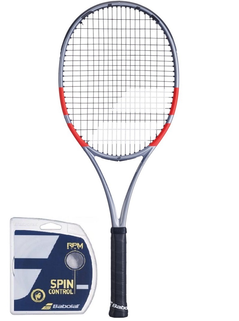 Babolat Pure Strike 98 18/20 4-gen - grey/fluo strike + string
