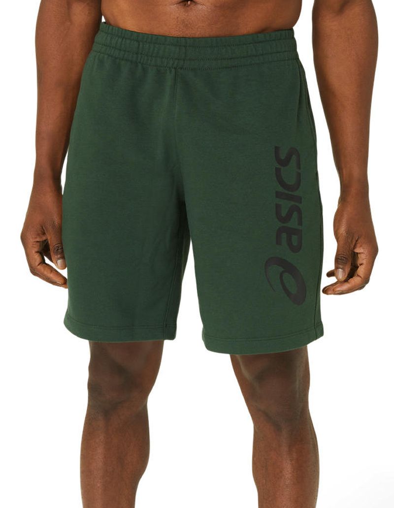 Asics Big Logo Sweat Short - rain forest/performance black Asics Big Logo Sweat Short - rain forest/performance black