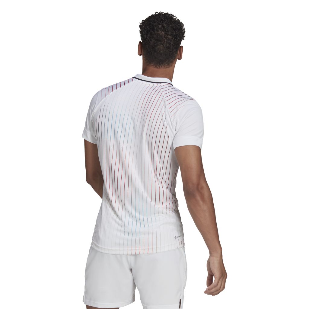 H67132_APP_photo_front-center_white Adidas Melbourne Polo M - white/legacy burgundy/sky rush