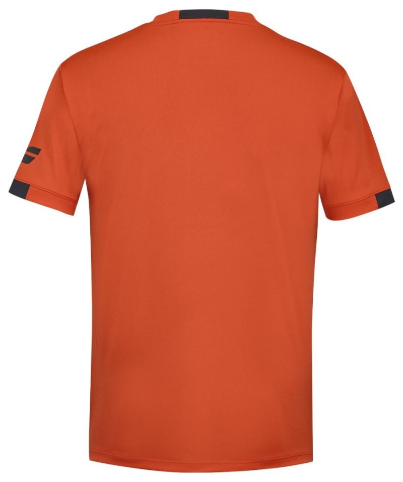 Babolat Boys Play Crew Neck T-Shirt - fiesta red