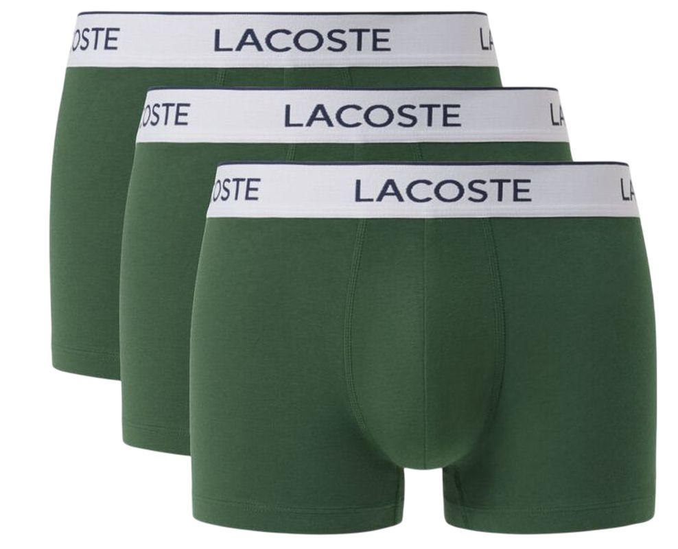 Lacoste Stretch Cotton Trunks 3P - green