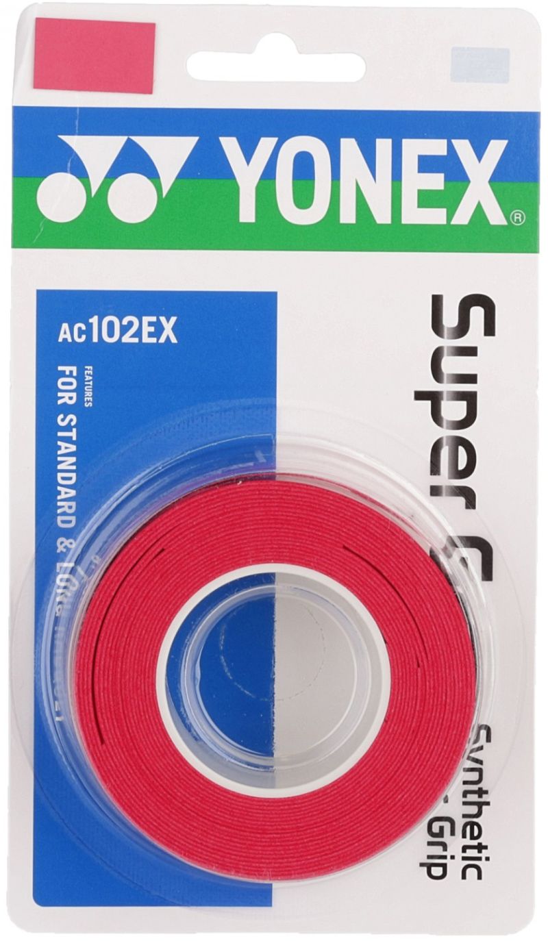 SuperGrap_winered Yonex Super Grap 3P