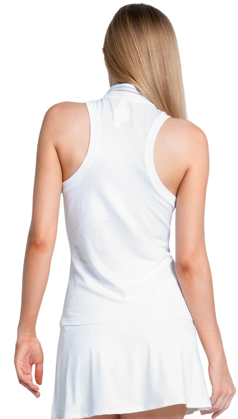 Lucky in Love Seamless Textured Sleeveless - white
