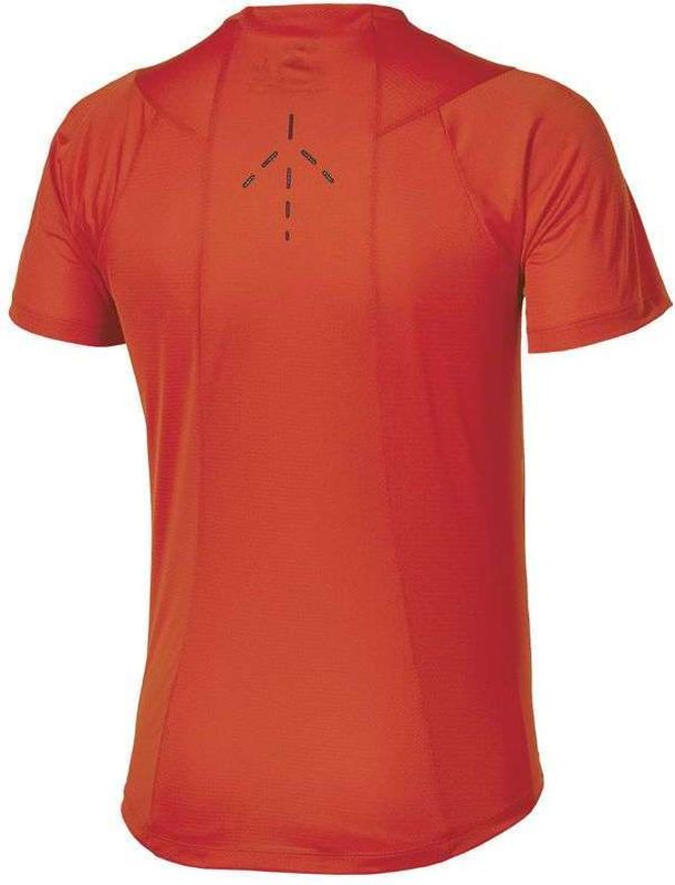 asics-athlete-short-sleeve-top-cone-orange-volley-stripe-2 Asics Athlete Short Sleeve Top - cone orange/volley stripe