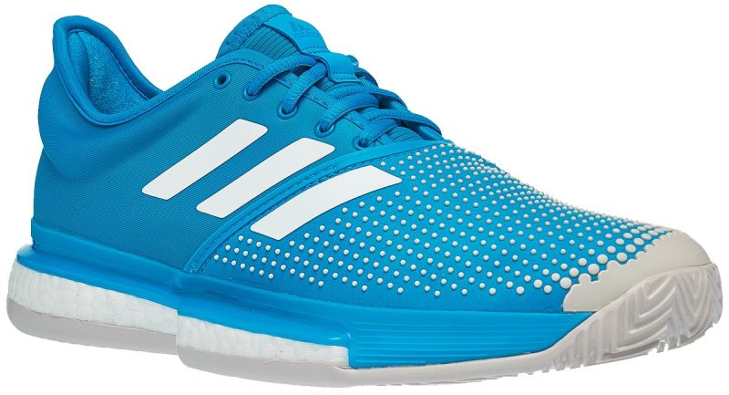Adidas SoleCourt Boost M Clay shock cyan/white/white