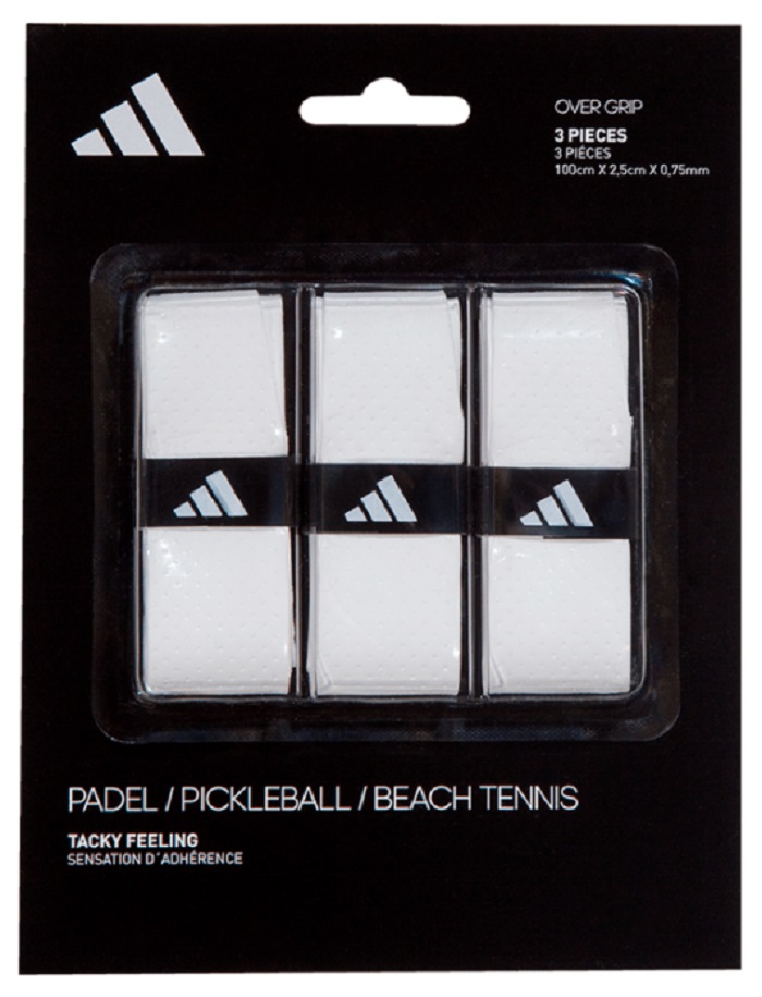 adidas-set-of-padel-overgrip-3-units-4 Adidas Padel Overgrip Tacky Feeling 3P - white