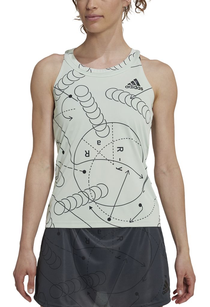 Adidas Club Tennis Graphic Tank Top - linen green