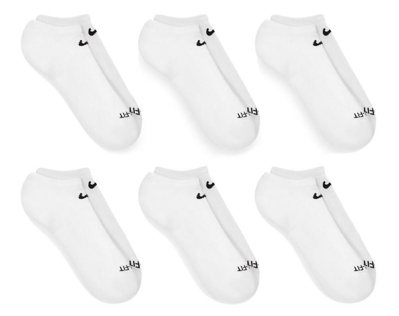 Nike Everyday Plus Cushioned Training No-Show Socks 6P - white