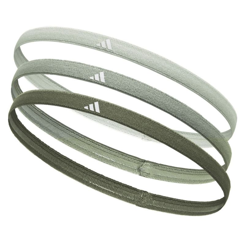 Opaska na głowę Adidas Hairband 3P - linen green/silver green/olive