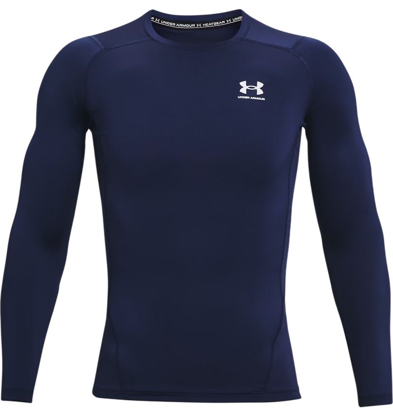 Odzież kompresyjna Under Armour HeatGear Armour Comp Long Sleeve - midnight navy/white
