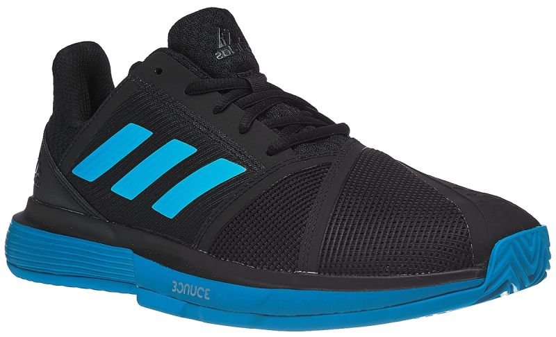 Adidas CourtJam Bounce M Clay - core black/shock cyan/white
