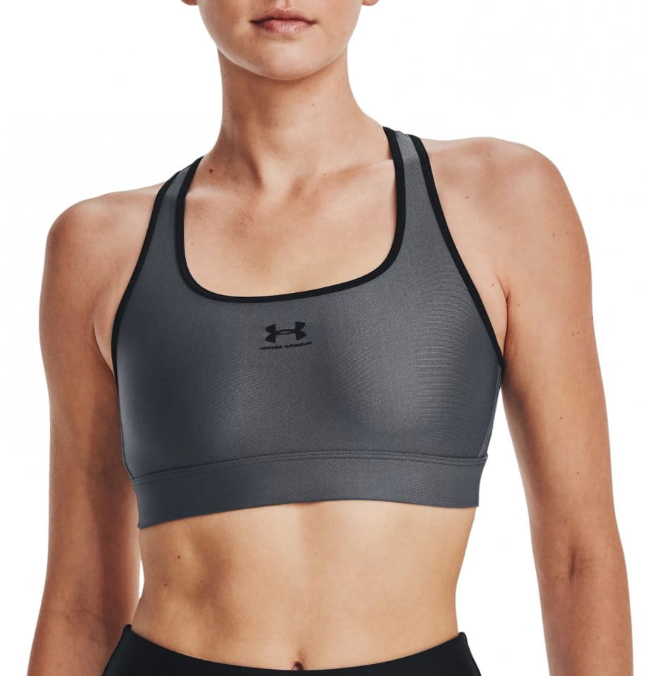 Under Armour Women's UA Bra Mid Padless - pitch gray/black Under Armour Women's UA Bra Mid Padless - pitch gray/black