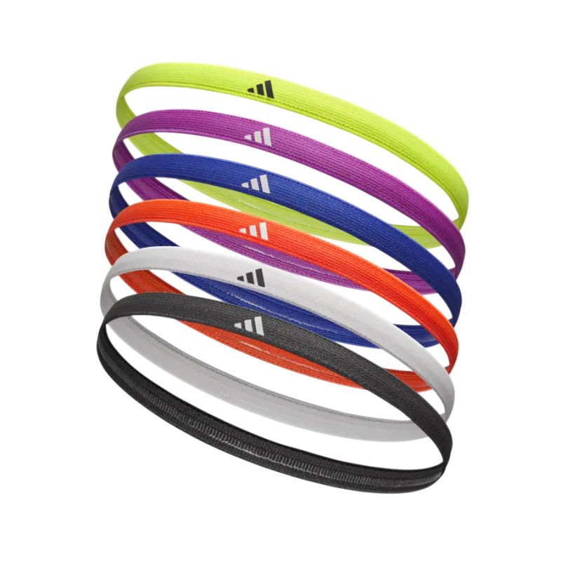 Adidas Hairband 6P - black/white/red/purple/blue/yellow Adidas Hairband 6P - black/white/red/purple/blue/yellow