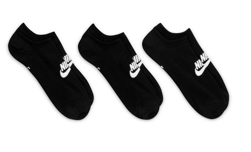 Nike Sportswear Everyday Essential No Show 3P - black/white