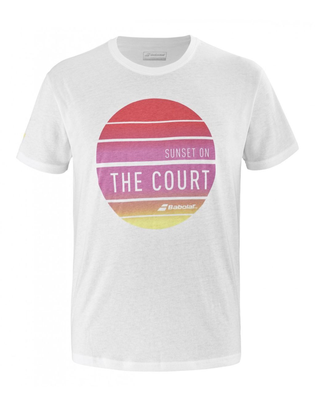 Babolat Exercise Message Tee Men - white/paradise pink