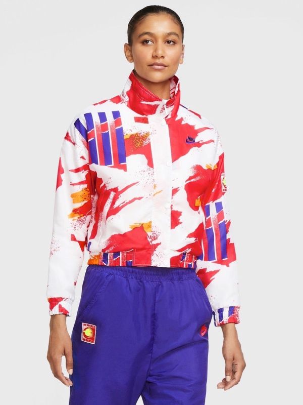 Nike Court Women Jacket New York - white/solar red/citrus/ultramarine
