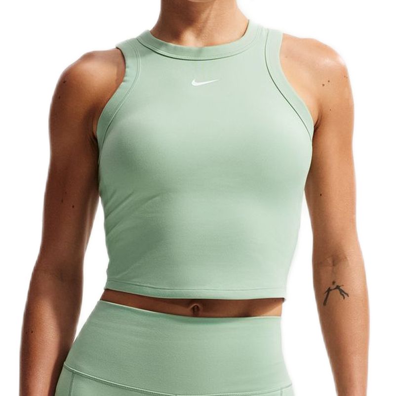 Nike One Fitted Dri-Fit Short Sleeve Crop Tank - steam/white Nike One Fitted Dri-Fit Short Sleeve Crop Tank - steam/white