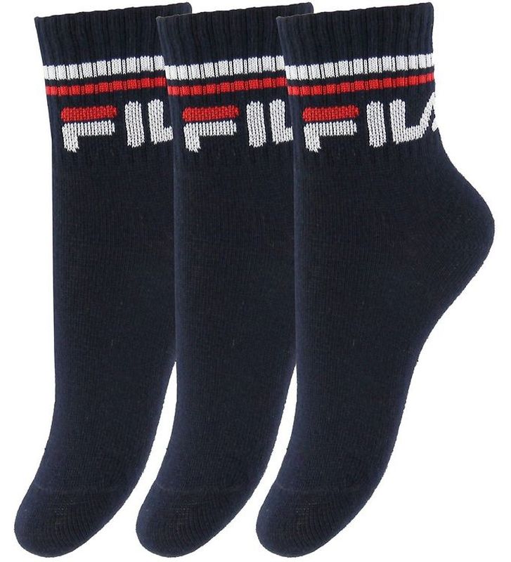 Fila Junior Quarter Plain Tennis Socks 3P - navy