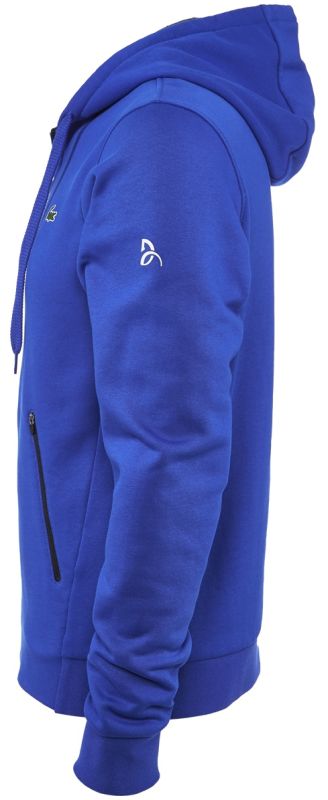Lacoste Novak Djokovic Collection Hooded Print FZ Sweatshirt - blue/grey chine/black