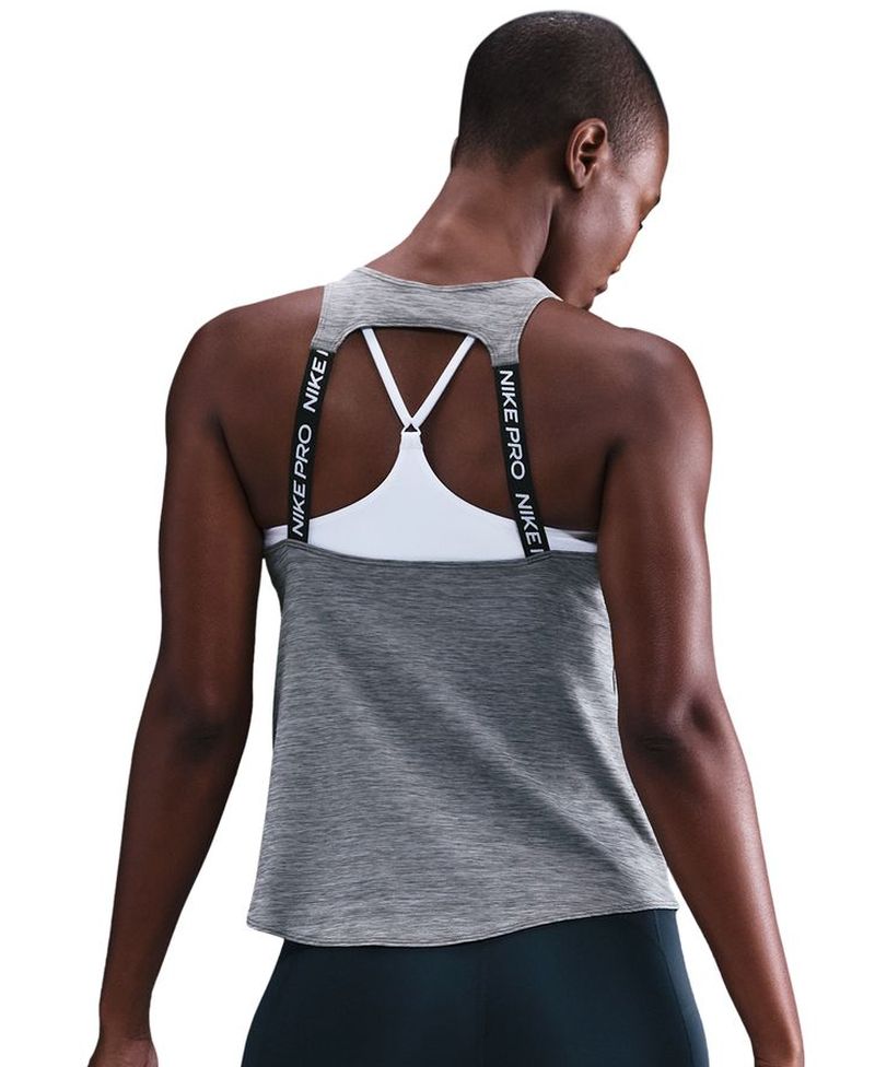 Nike Dri-Fit Pro Tank - smoke grey/white Nike Dri-Fit Pro Tank - smoke grey/white