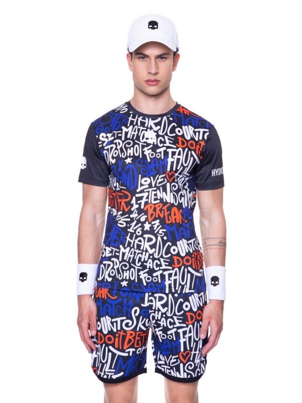 Hydrogen Graffiti Tech Tee Man - black