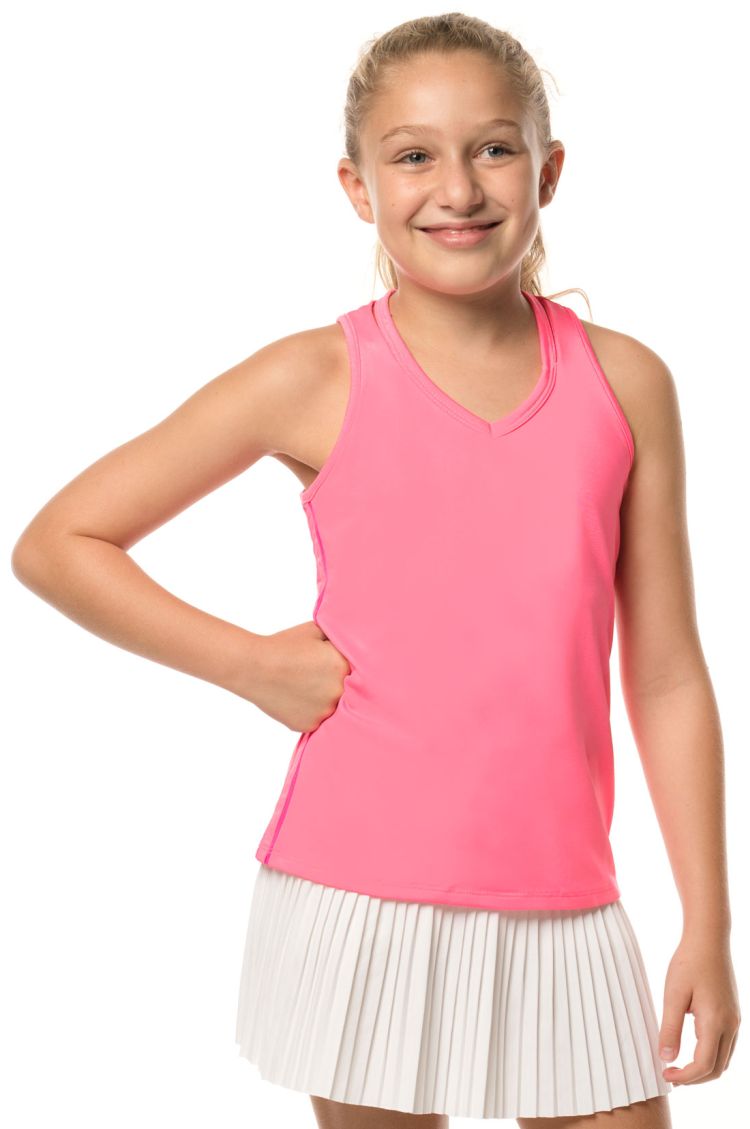 Lucky in Love Core V-Neck Cutout Tank Girls - pink