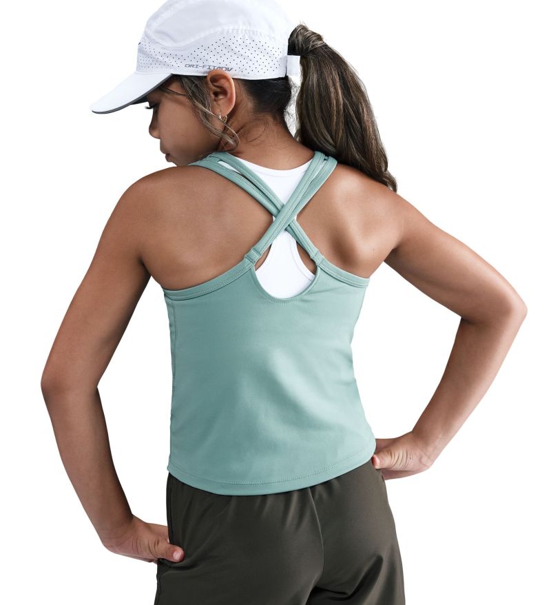 Nike Kids Dri-Fit One Fitted Tank - cannon/white
