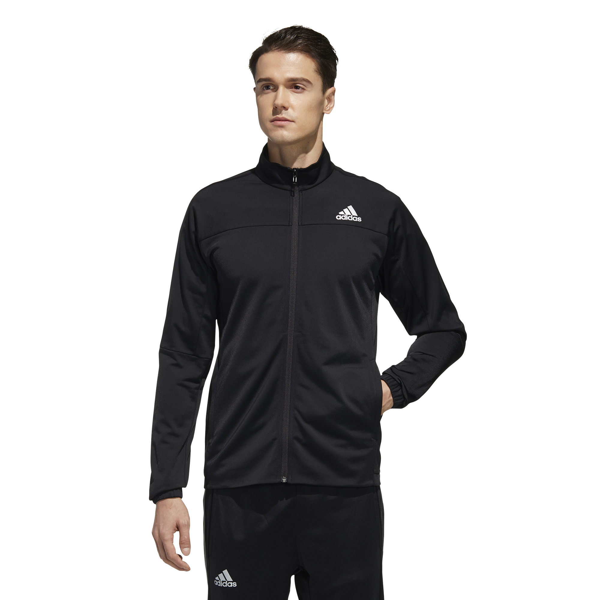 adidas-m-3s-knit-jacket-black-9 Adidas M 3S Knit Jacket - black