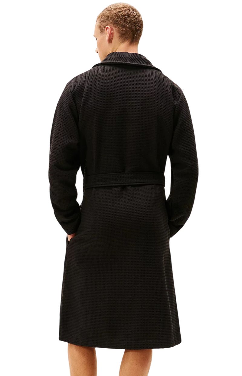 Tommy Hilfiger Waffle Bathrobe - black Tommy Hilfiger Waffle Bathrobe - black