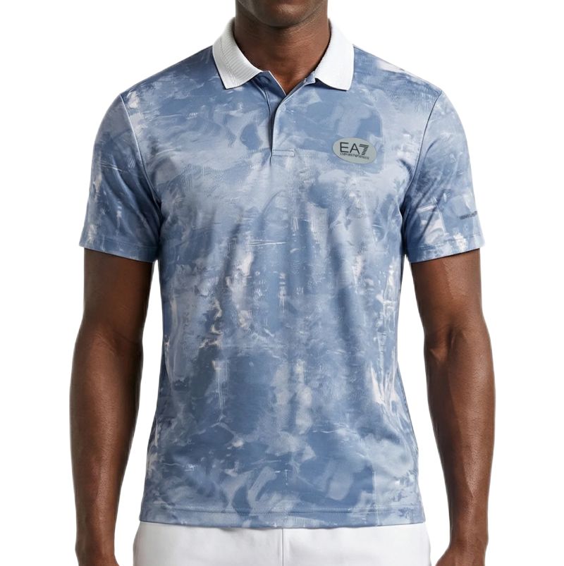 EA7 Tennis Pro Shirt In Ventus7 - fancy light blue