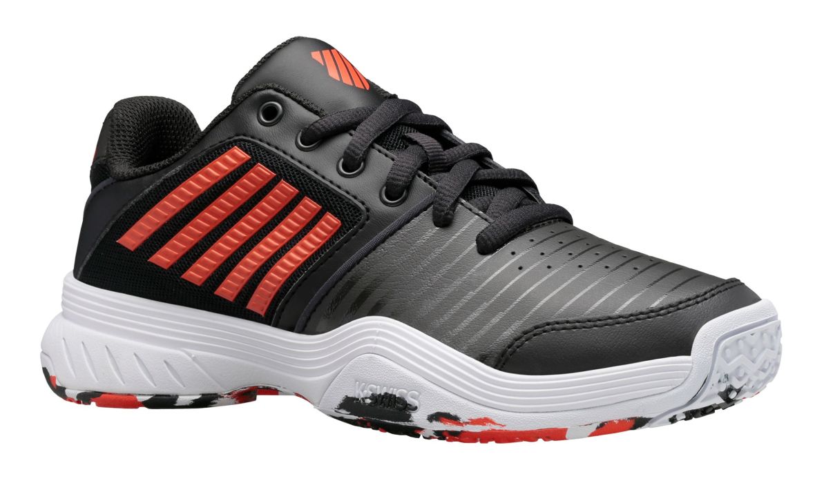 K-Swiss Court Express Omni - jet black/spicy orange/white