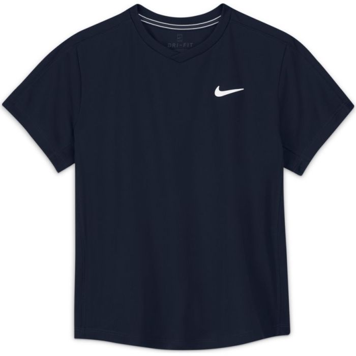 Nike Court Dri-Fit Victory SS Top B - obsidian/obsidian/white