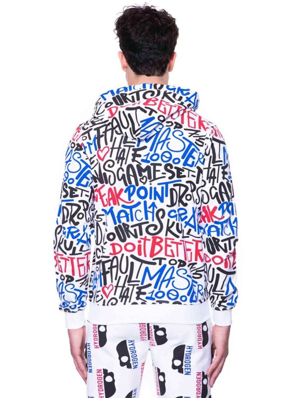 Hydrogen Graffiti FZ Hoodie Man - white