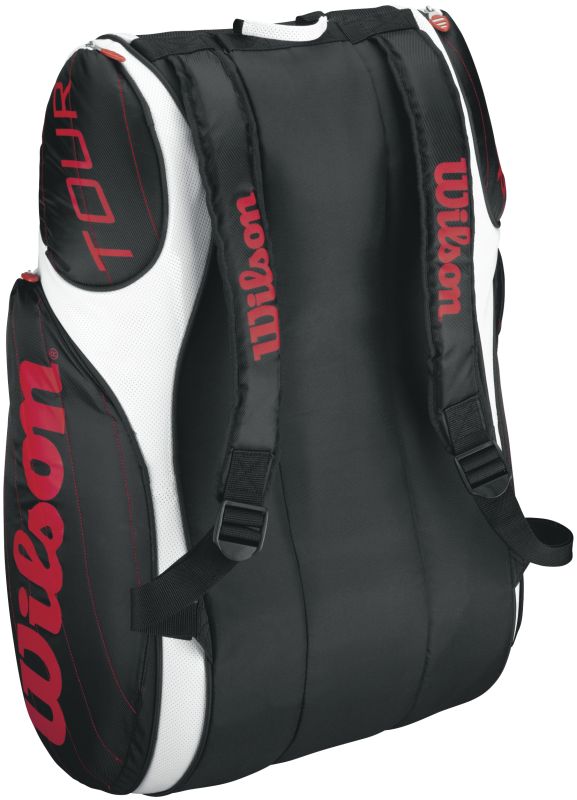 Wilson Tour 15 Pk Bag - black/white/red