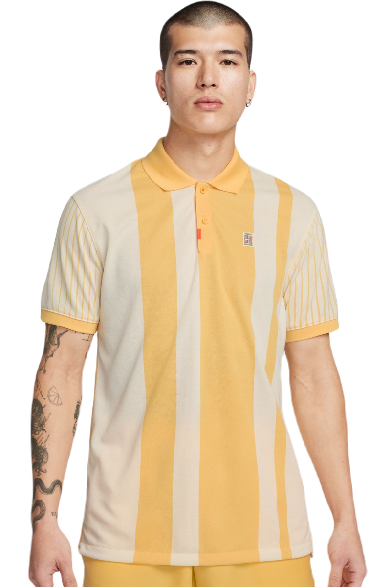 Nike Polo Dri-Fit Heritage Print - topaz gold
