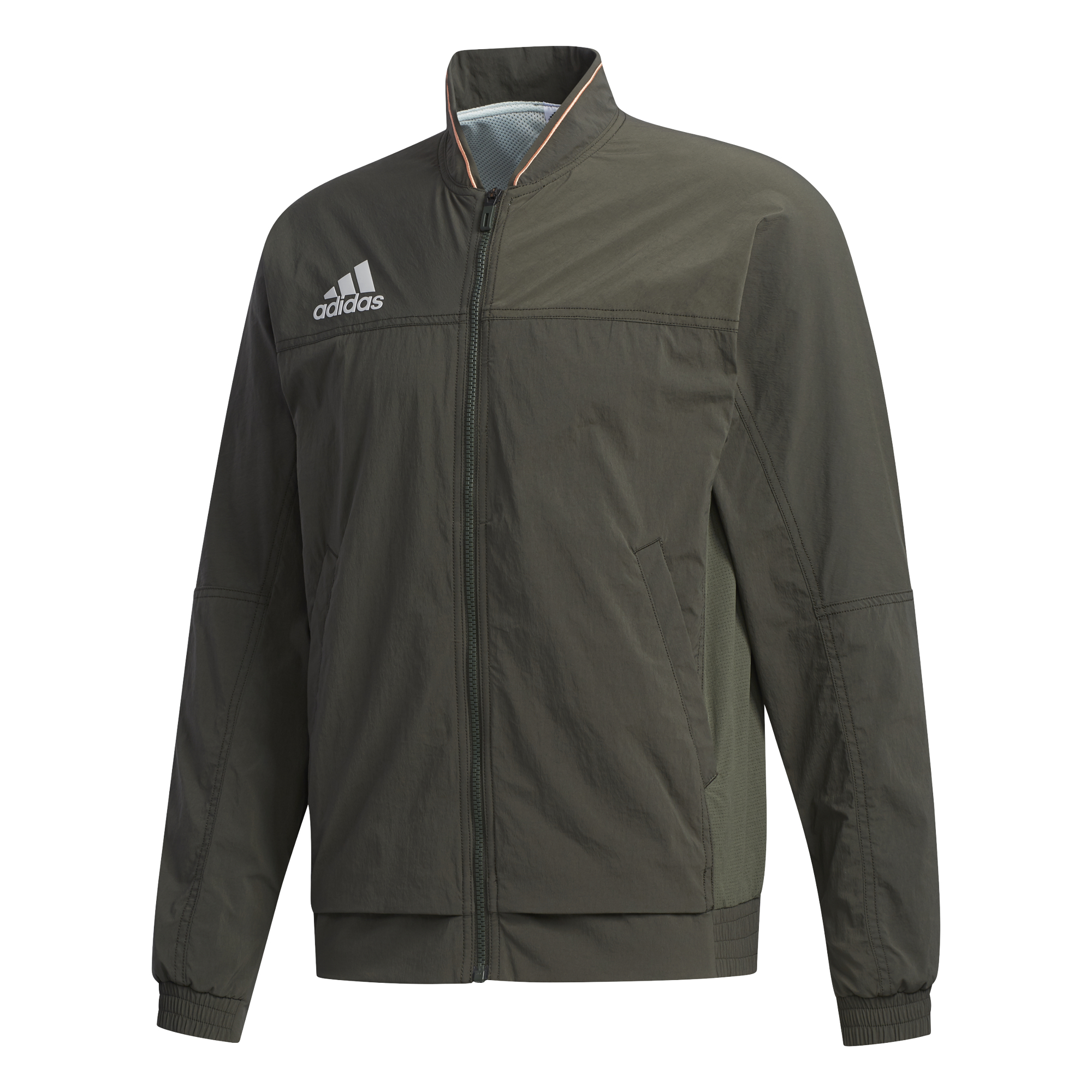 adidas-men-stretch-woven-jacket-legend-earth-1 Adidas Men Stretch Woven Jacket - legend earth