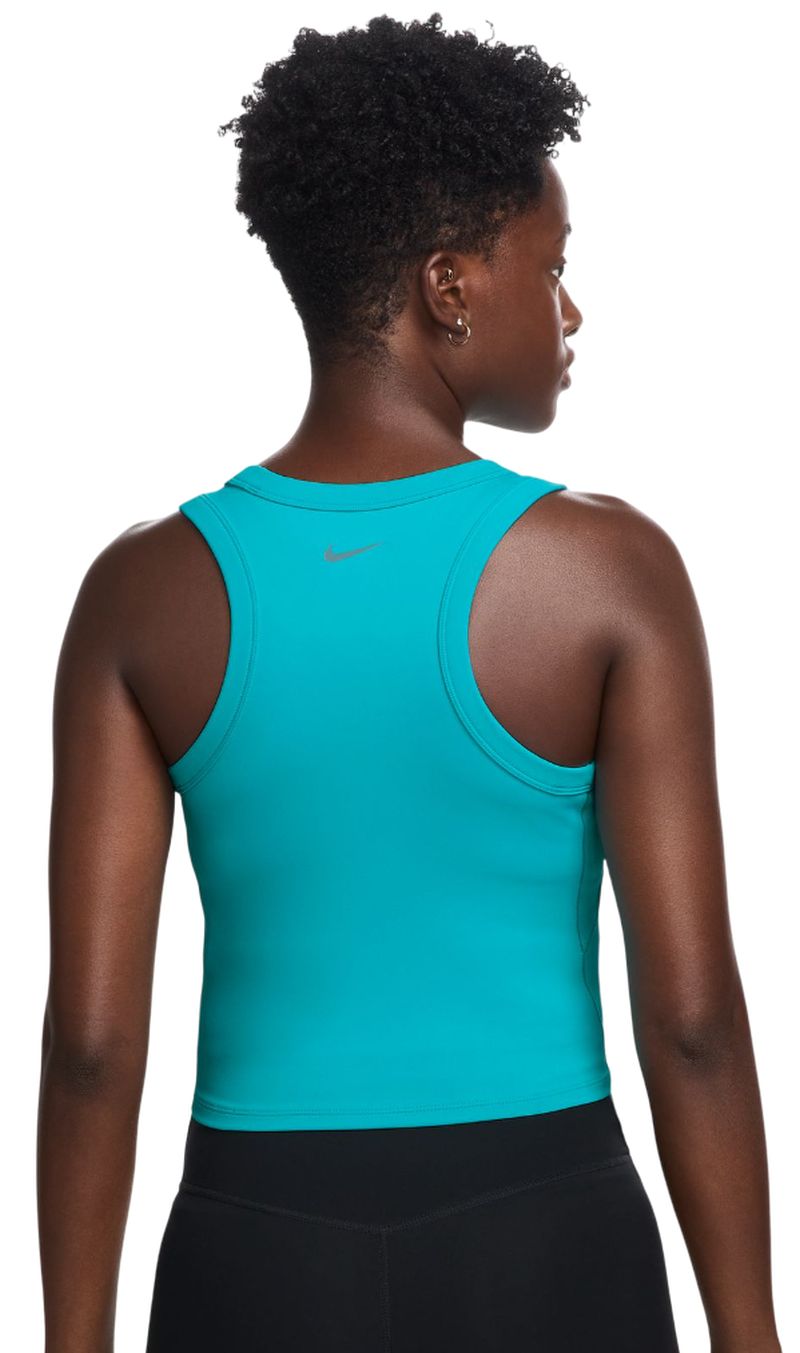 Nike One Fitted Dri-Fit Short Sleeve Crop - dusty cactus/black 