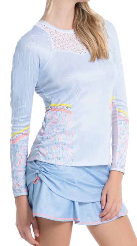CT814-R21962-1 Lucky in Love Liberty In Love Chambray Blossom Long Sleeve - light denim