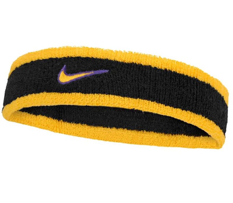 Nike Swoosh Headband - black/court purple/university gold