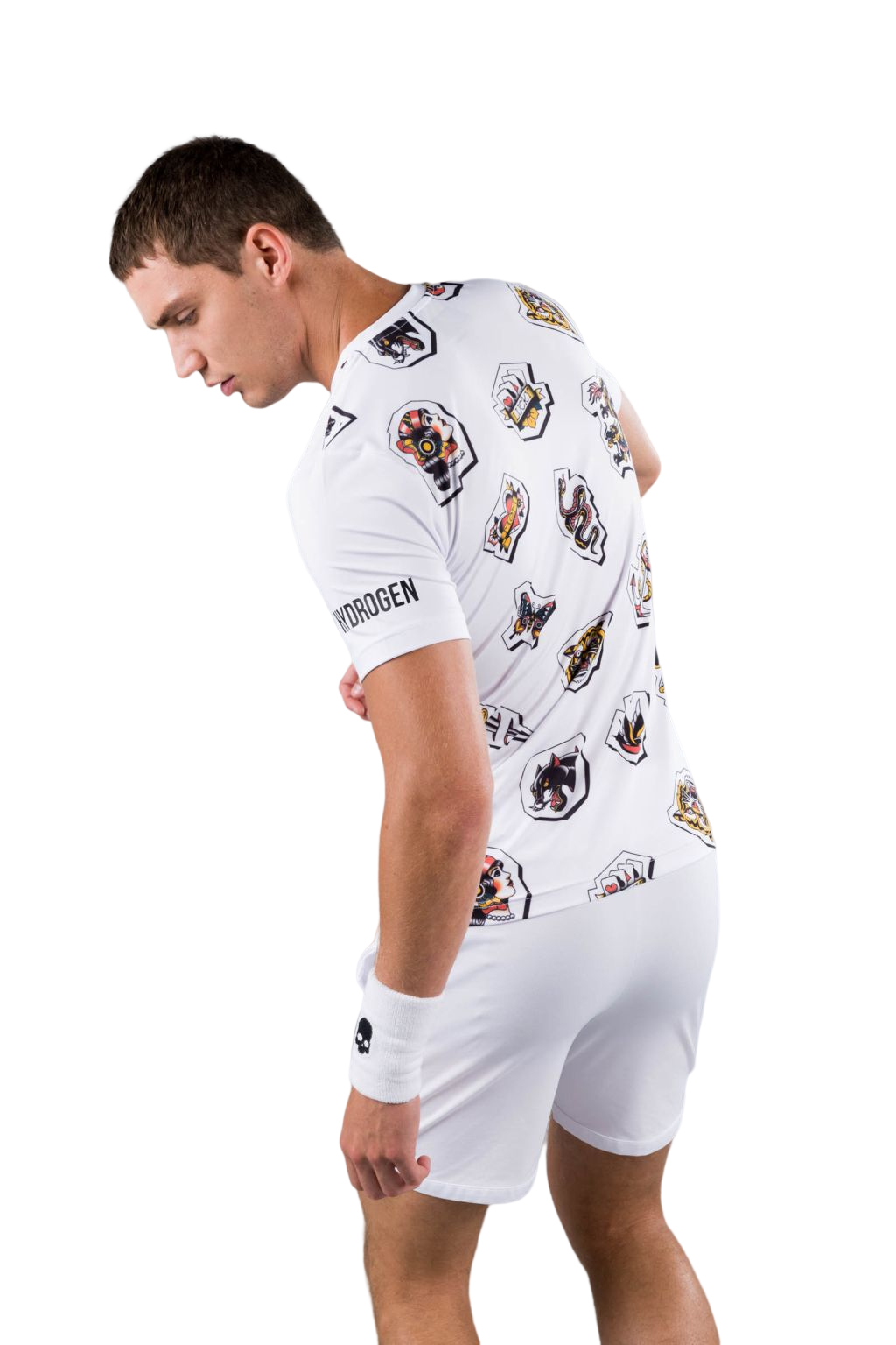 Hydrogen Tattoo Tech Tee Man - white