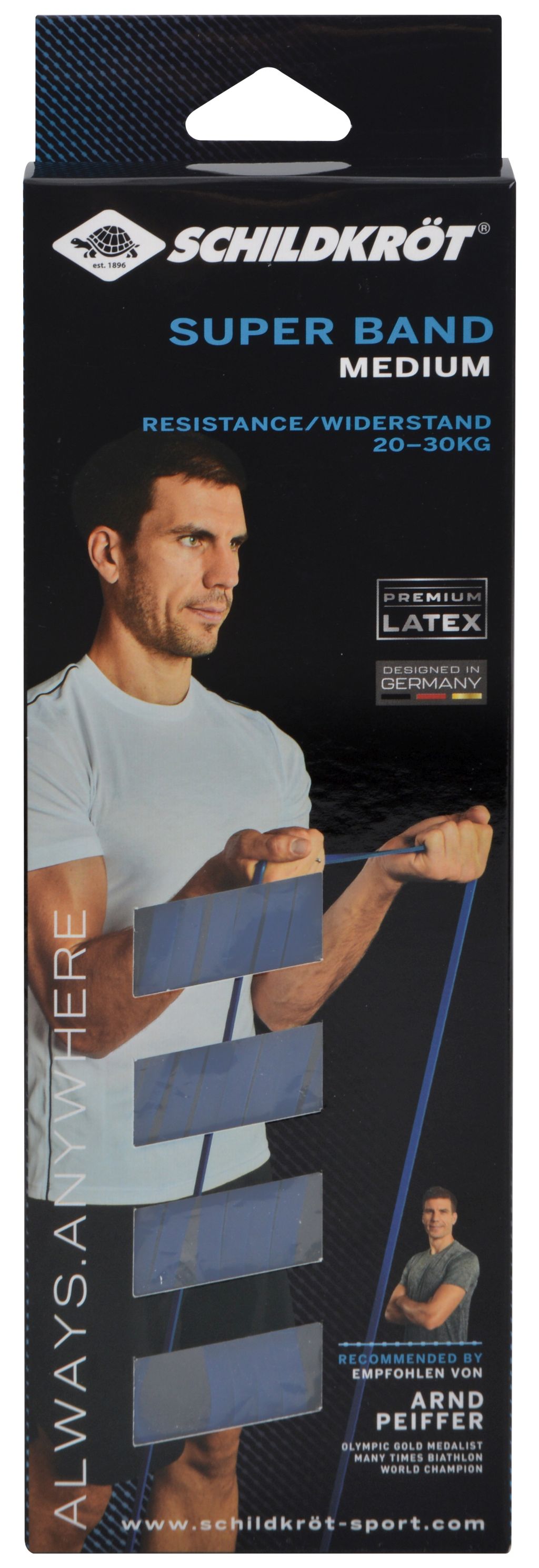 960227_SuperBand_Medium_32mm_Blau_Verpackung Schildkröt Super Band Medium - blue