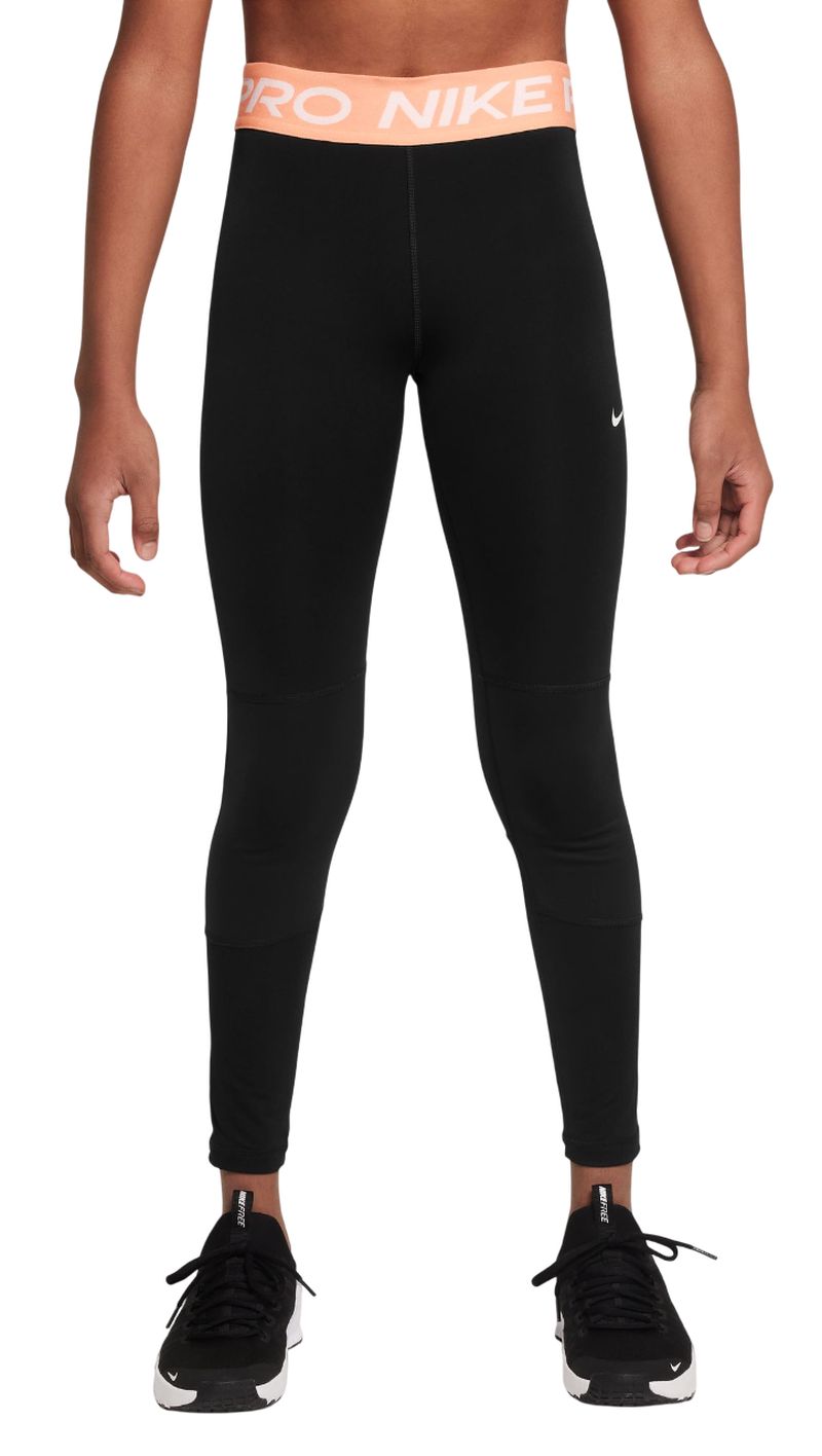 Nike Girls Pro Dri-Fit - black/apricot agate/white Nike Girls Pro Dri-Fit - black/apricot agate/white