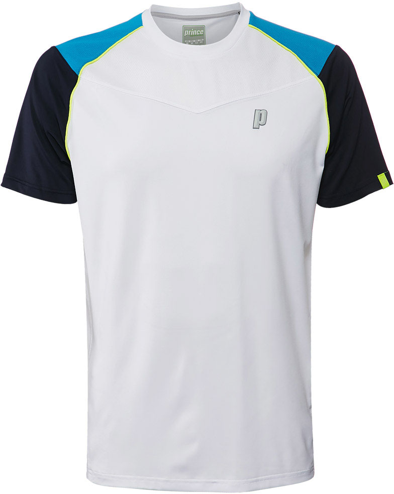 Prince Shoulder Panel Crew - white/aqua