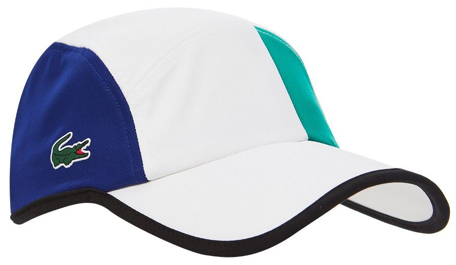 Lacoste Men's Lacoste SPORT Lightweight Colourblock Tennis Cap - white/blue/green/bl